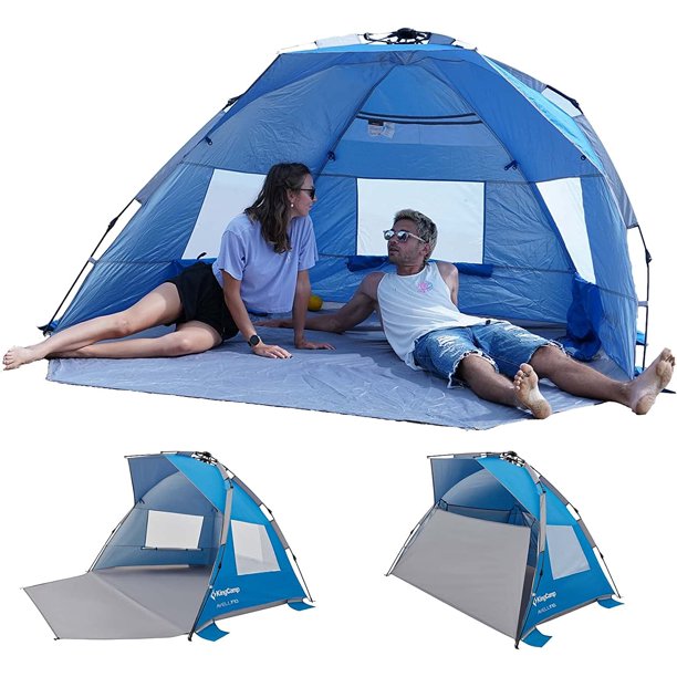KingCamp Beach Tent Pop Up Portable Beach Canopy Tent Sun Shelter Shade