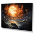 thumbnail image 2 of Designart "Vision Of Fiery Moonlight I" Moon Canvas Prints, 2 of 7