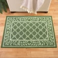 thumbnail image 2 of Collections Etc Two-Tone Leaf Lattice Rug Sage - 24" x 36", 2 of 3