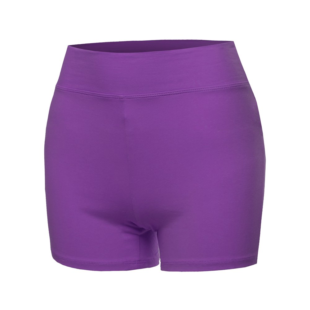 A2Y A2Y Women's Basic Solid Premium Cotton High Rise Bike Shorts