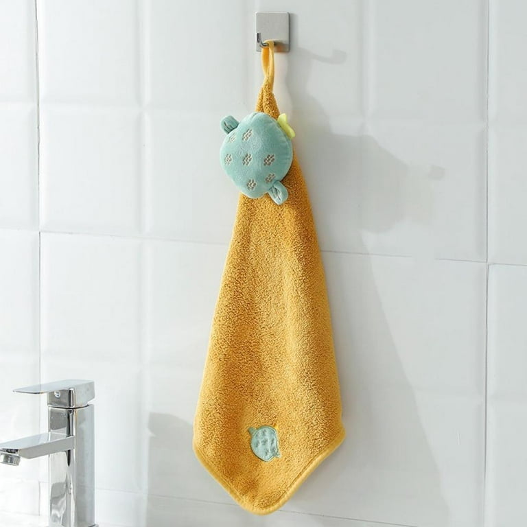 Kitchen Hanging Towel Hand Hanging Towels with Hanging Loop Absorbent Coral  Fleece Bathroom Hand Towel Soft Thick Dish Cloth Dry Towel Christmas
