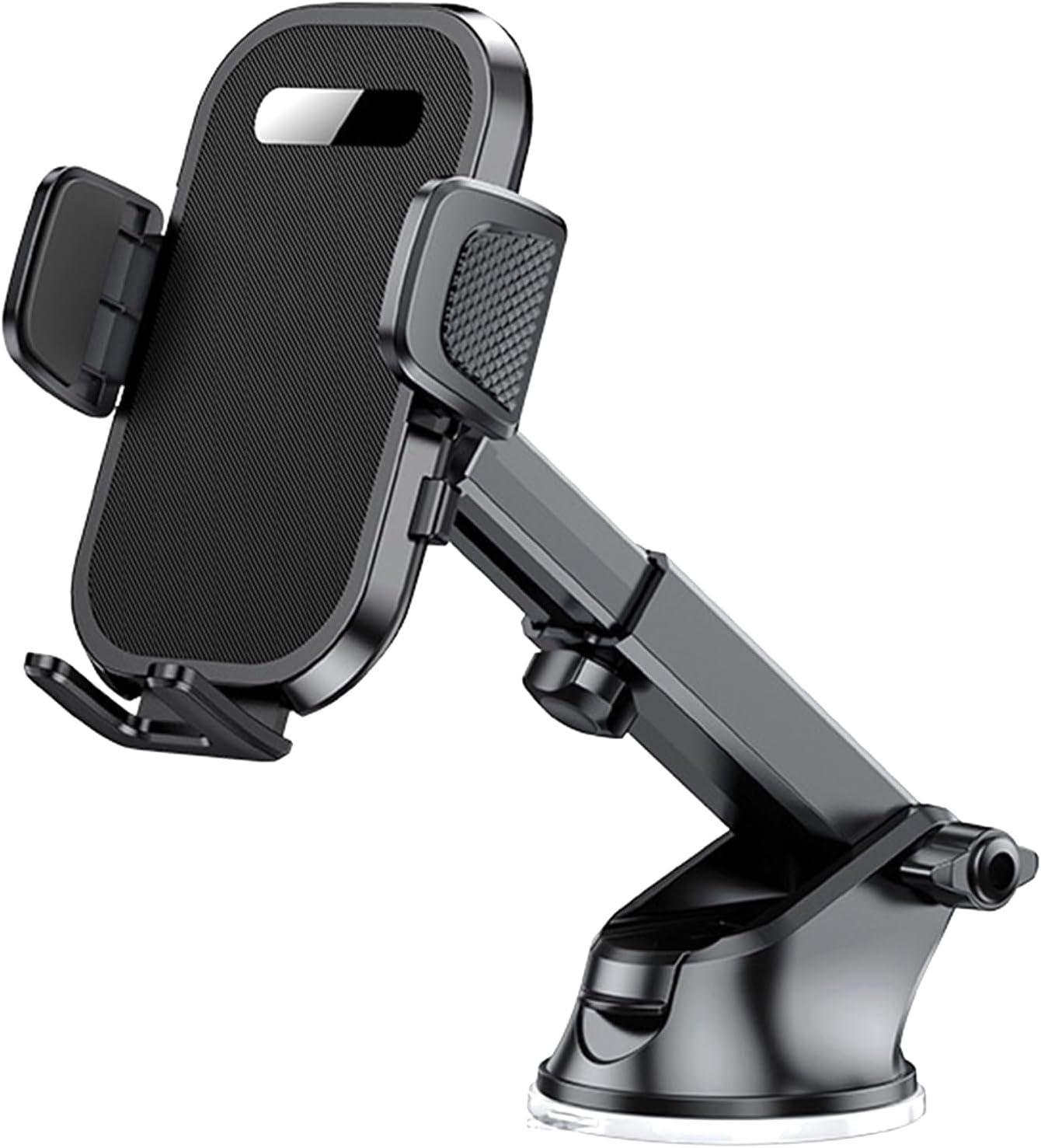 Car Phone Holder Phone Mount for Car Windshield Dashboard Air Vent Universal Hands Free Automobile Cell Phone Holder Fit for iPhone Samsung Moto Smartphone (Black)