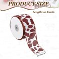 thumbnail image 4 of 10 Yards Ribbon for Gift Wrapping, 1pcs 50mm (2inch) Cow Print Ribbons for Crafts, Brown White, 4 of 6