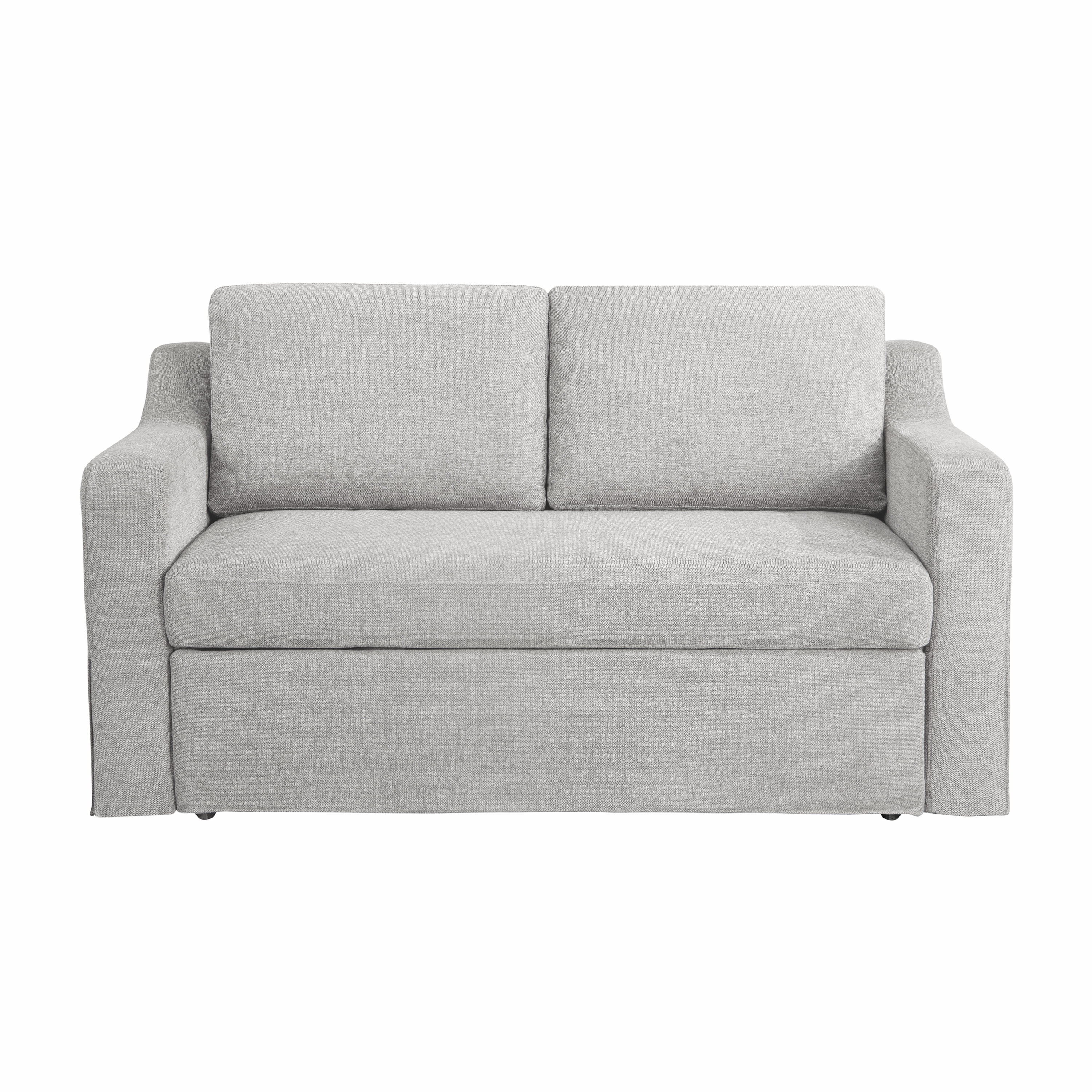 Serta Hanson Modern Style Convertible Loveseat, Linen Fabric