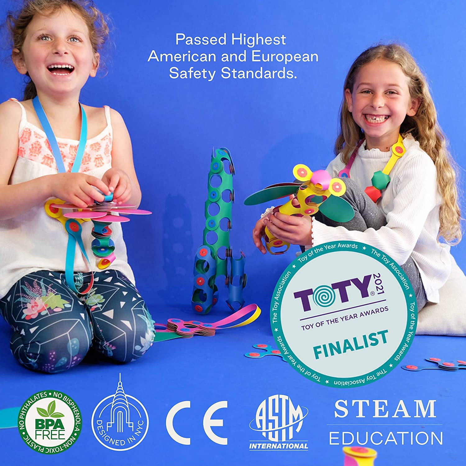 Clixo Rainbow Pack - Jeu De Construction Magnétique Flexible 42 Pièces, Dès 4 Ans, Imaginatif Et Durable