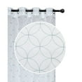 thumbnail image 1 of Lurex Embroidered Sheer Panel W 8 Grom (Diamond) (Teal) (96") - Set of 2, 1 of 1