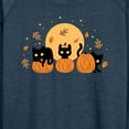 thumbnail image 3 of Instant Message - Black Cats And Pumpkins - Women's Lightweight French Terry Long Sleeve Shirt, 3 of 6