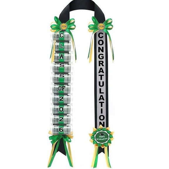 Graduation Money Lei Class Of 2026, Double Braided Lei Gift, Cash Gifts Pull Ideas For High School College Party Supplies
