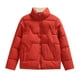 thumbnail image 2 of Parkas de manga larga para mujer, chaqueta de algodón grueso con cuello alto y botones, a la moda, cálida y elegante., 2 of 9