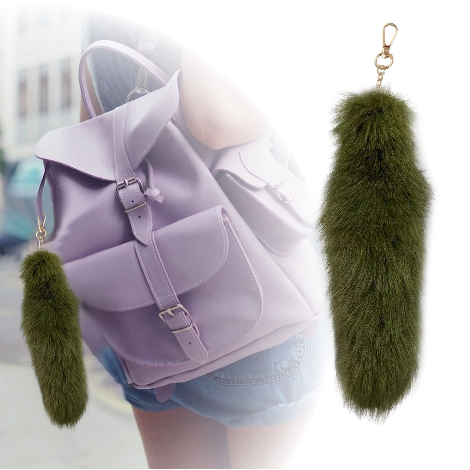 Porte-clés Long Avec Queue En Peluche - 40 Cm, Pompon Mignon - Accessoire Déco, Cadeau Pour Femme