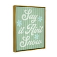 thumbnail image 4 of Stupell Industries Green Say It Ain't Snow Holiday Painting Gold Floater Framed Canvas Art Print Wall Art, 25 x 31, 4 of 10