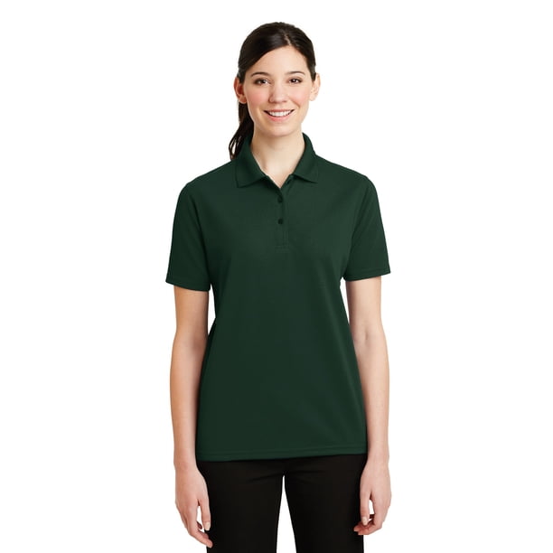 DESCATALOGADO CornerStone - Polo piqué industrial para mujer M Verde oscuro Piedra angular CS403