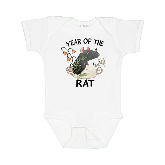 Inktastic Chinese Zodiac Year of the Rat Boys or Girls Baby Bodysuit