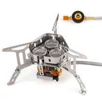 LILIANG Portable Camping Gas Stove with Storage Box, Foldable Camp Stove Backpacking Stove for Outdoor Hiking Cooking Burner