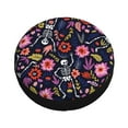 thumbnail image 3 of Balery Dancing Skeletons Floral Gardentire Cover Waterproof Dust-Proof, Universal Spare Wheel Tire Cover For Trailer, Rv, Suv Truck And Vehicle Camper Accessories-16 Inch, 3 of 9