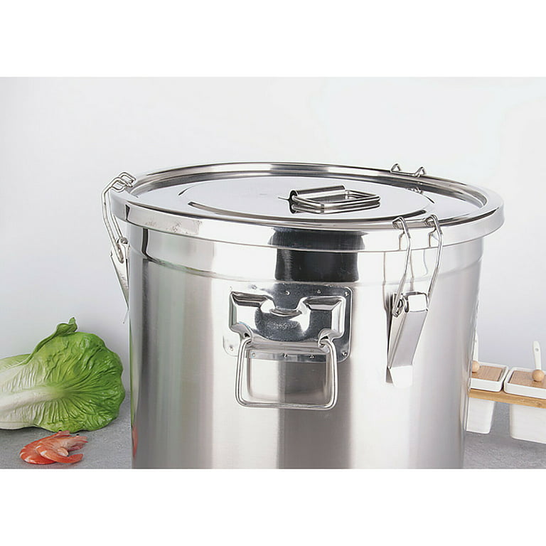 TOOL1SHOoo 6L Airtight Canister Food Stainless Steel Kitchen Cereal  Container Grain Kitchen Milk Storage Canister Kitchen Rice Bucket Flour  Container