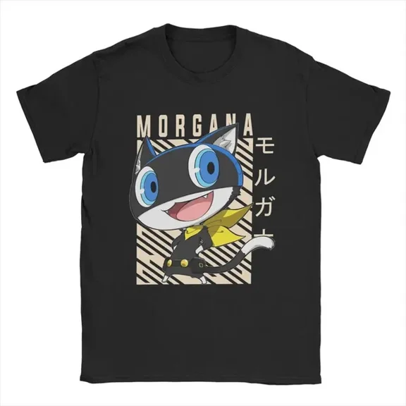 DOPASHIRT Vintage Persona 5 Morgana T-shirt Round Neck Cottons Short Sleev Unisex S-5XL Hot Trending Shirt, Vintage Birthday Gift