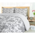 thumbnail image 5 of Ambesonne Floral Duvet Cover Sets, Petals, 2-King, Dimgray, 5 of 7