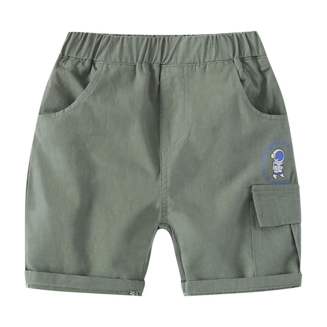 Odeerbi 2-7 Años Pantalones Cortos de Carga Para Niños Pantalones Cortos de Algodón Pantalones Cortos Deportivos Pantalones de Trabajo de Cintura Elástica