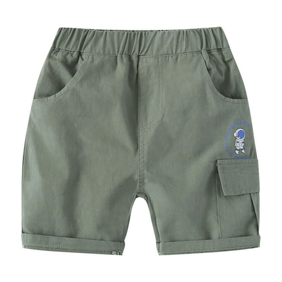 Odeerbi 2-7 Años Pantalones Cortos de Carga Para Niños Pantalones Cortos de Algodón Pantalones Cortos Deportivos Pantalones de Trabajo de Cintura Elástica