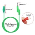 thumbnail image 2 of Cables de Prueba de Conector Banana A Pinzas de Cocodrilo, 5 Colores, Cables Eléctricos Suaves y Flexibles para Pruebas Eléctricas con Multímetro., 2 of 5