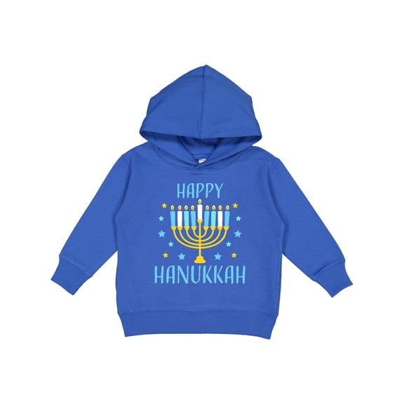 Inktastic Happy Hanukkah with Menorah and Stars Toddler Hoodie
