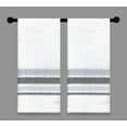 thumbnail image 3 of White Bath Hand Towel Silver Grey Stripes, 2 Piece, Bathroom The Big One, 3 of 8