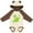 Natural & Brown w Ears, variant on Inktastic Green Dragon Boys or Girls Long Sleeve Baby Bodysuit