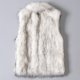 thumbnail image 3 of Women's Wool Vest Faux Fur Vest Stand Collar Faux Fur Coat Vest Jacket LXL, 3 of 5