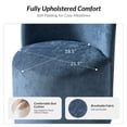 thumbnail image 4 of Swivel Upholstered Dining Chairs Set of 2 Kitchen Boucle Barrel Chairs Dining Room Living Room Navy, 4 of 8