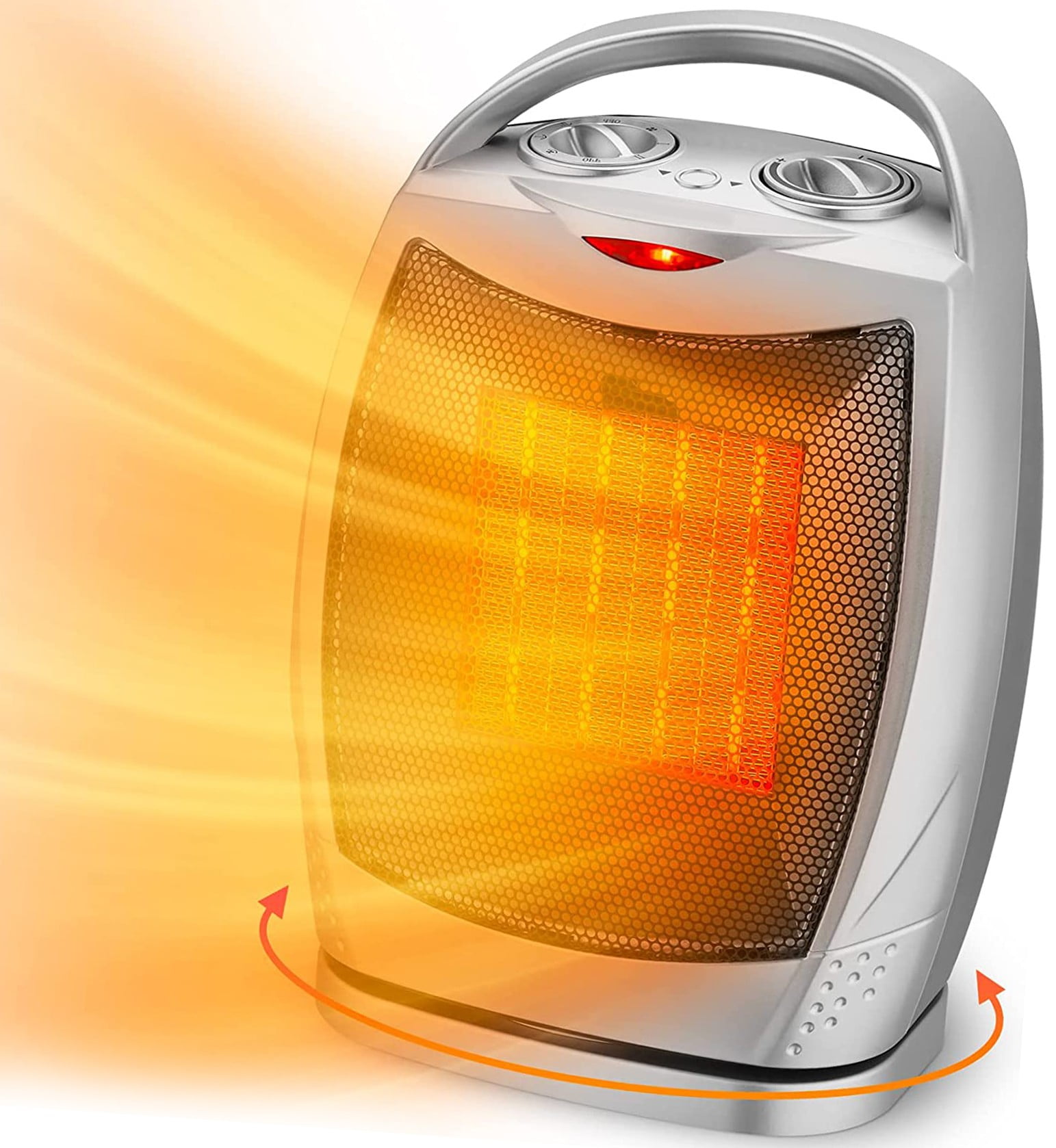 Portable Ceramic Space Heater, 2 in 1 Oscillating 1500W/750W Electric