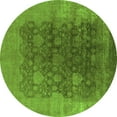 thumbnail image 1 of Ahgly Company Indoor Round Oriental Green Traditional Area Rugs, 4' Round, 1 of 4