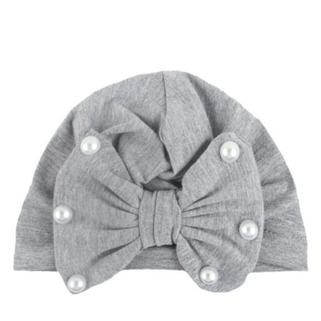 

Hunpta Hats For Kids Newborn Baby Boy Girl Solid Bow Tie Knotted Hat Beanie Headwear Cap Hat