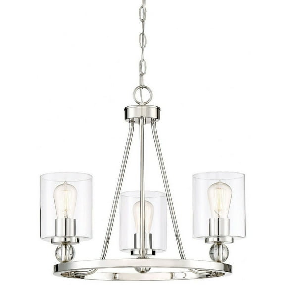 Minka Lavery 3077-613 Studio 5 22" 3 Light Chandelier in Polished Nickel