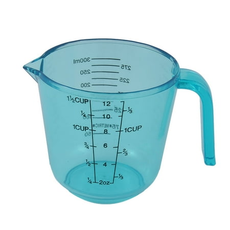 

Kitchen Plastic Cylinder Shape Graduated Scale Powder Liquid Measuring Cup 300ml