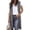 Gray, variant on Women's Open Front Long Knit Vest, Sleeveless plain Casual Mid Length Layering Cardigan teacher clothes Blue 2 S