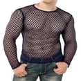 thumbnail image 2 of Men‘s Vest Undershirt Mesh Breathable Hollow Tank Tops Openwork See Through Shirt, 2 of 5