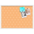 thumbnail image 2 of PinPix 34x24 Custom Cork Bulletin Board Floral Muted Orange Poster Board Has a Fabric Style Canvas Finish, Framed in Floral Muted Orange, by ArtToFrames (PinPix-546), 2 of 6