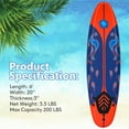 thumbnail image 2 of Patiojoy 6' Surfboard Inflation-free Long Surfing Board with Safety Leash Red, 2 of 10