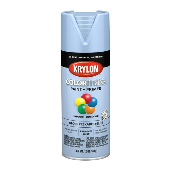 Krylon 5530 Colormaxx Aerosol Paint, 12 Ounce (Pack of 1), Peekaboo Blue