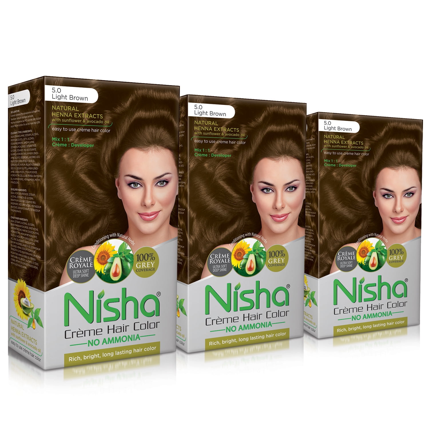 Nisha Creme Hair Color Natural Henna Extract Hair Dye Colour