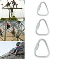 thumbnail image 3 of TINYSOME 1 Piece Stainless Steel Triangular Carabiner, Screw Lock Buckle Fast Safety, 3 of 13