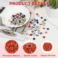 thumbnail image 3 of Perles en Strass pour Fabrication de Bijoux, Perles Rondes Brillantes Disco Orange 200 Pcs, 3 of 7