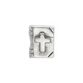 thumbnail image 4 of 925 Sterling Silver Polished Artisan Oxidized Reflections Teen Bible Bead Charm Pendant Necklace 6.36x5.45mm Wide -  Jew, 4 of 5