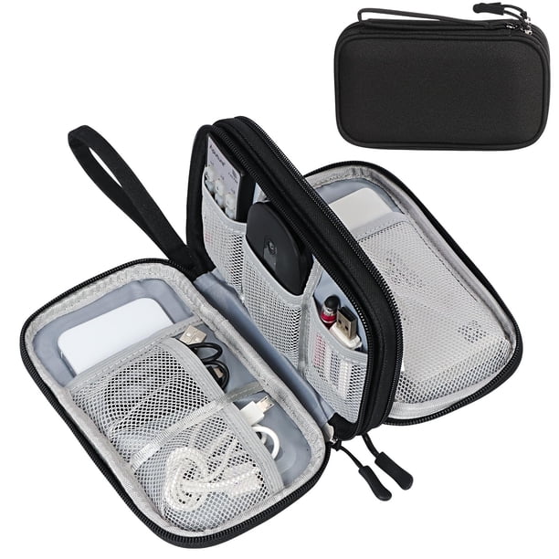 Organizador electrónico FYY, bolsa de cable de viaje impermeable, negra