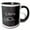 Black/White, variant on 3drose, Libra Symbol Zodiac Sign Horoscope Chalkboard Design, 11oz Two-tone Black Mug