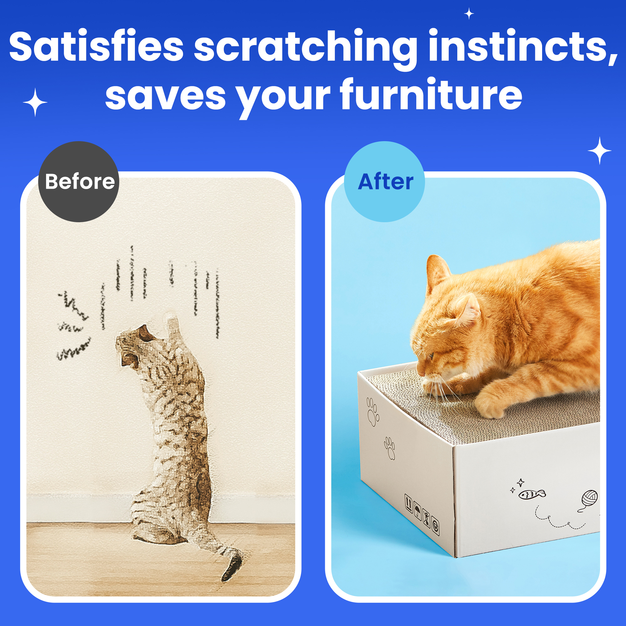 MWPO 5 Pack Cat Scratcher Reversible Corrugated Cardboard photo 6