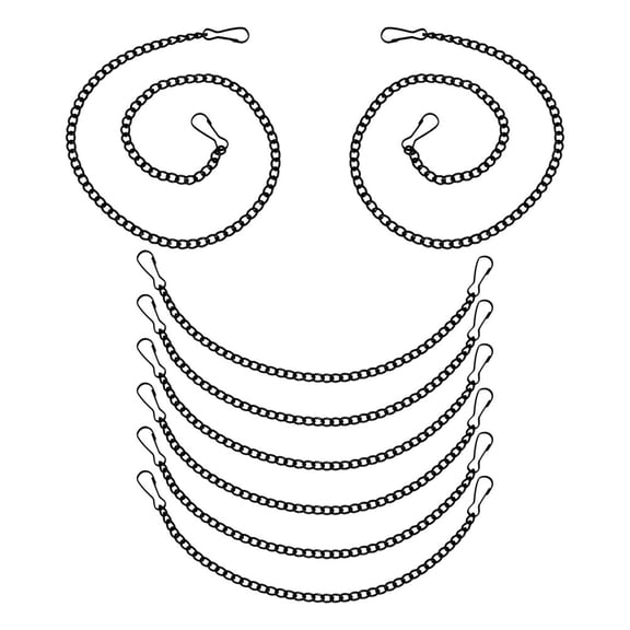 ETHZZLE Black Metal Hanging Chain with Hooks for Posters and Signs, and Sturdy, 8 Pieces