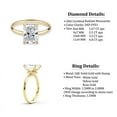 thumbnail image 6 of Cora Jewellery 1.67CT Radiant Moissanite Enagagement Ring for Women, Solitaire Hidden Halo Ring, 18K Yellow Gold, 6 of 7