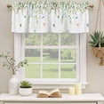 thumbnail image 2 of Eucalyptus Leaves Curtain Valances for Windows, Kitchen Valance Window Treatments Panel 2 Pack, Spring Green Birds Botanical Rod Pocket Short Curtains for Bathroom Bedroom 42 x 12 Inch, 2 of 8
